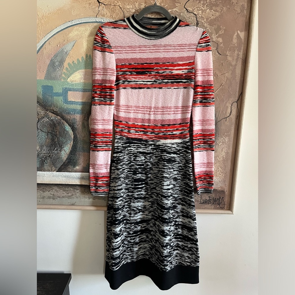 MISSONI Contrasting Striped A-Line Dress